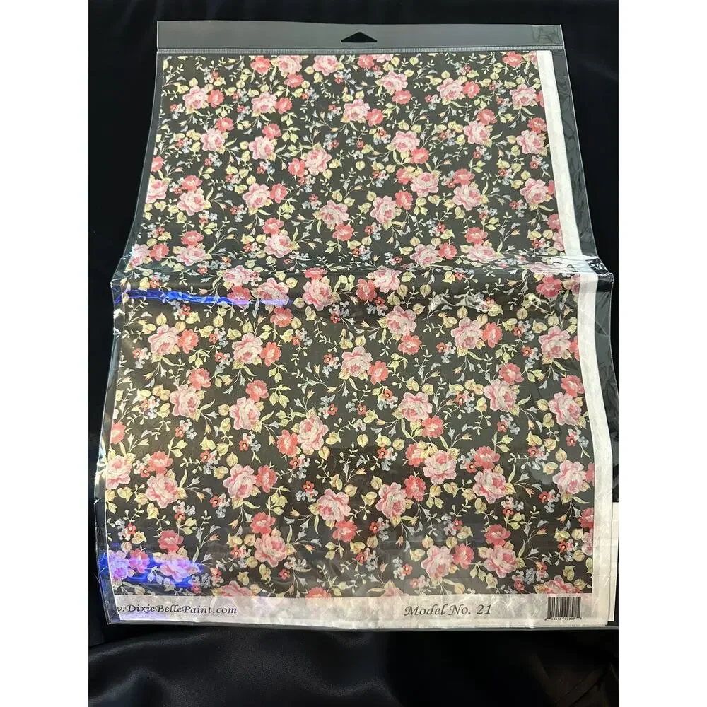 New Belles & Whistles PEONY PATTERN Decoupage Decor Rice Paper 23x33 Dixie Belle